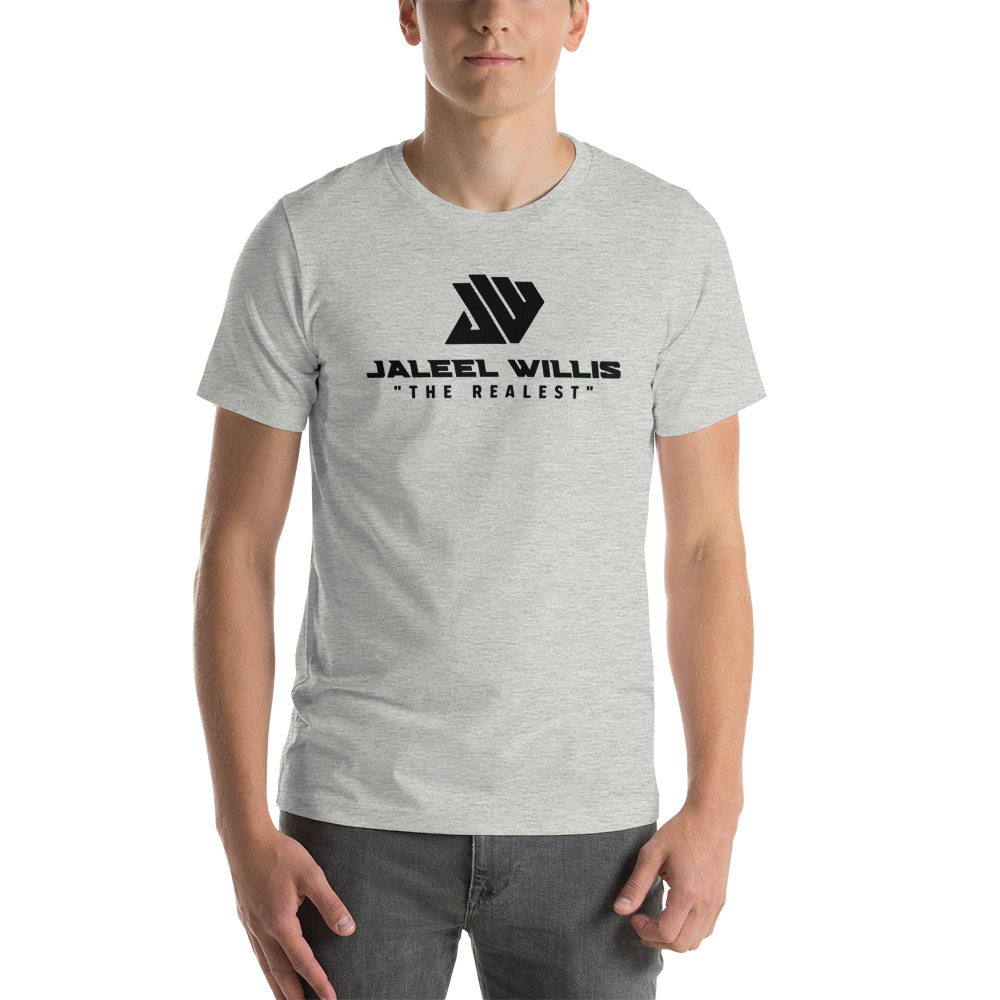 The Realest by Jaleel Willis T-shirt, All Black Logo