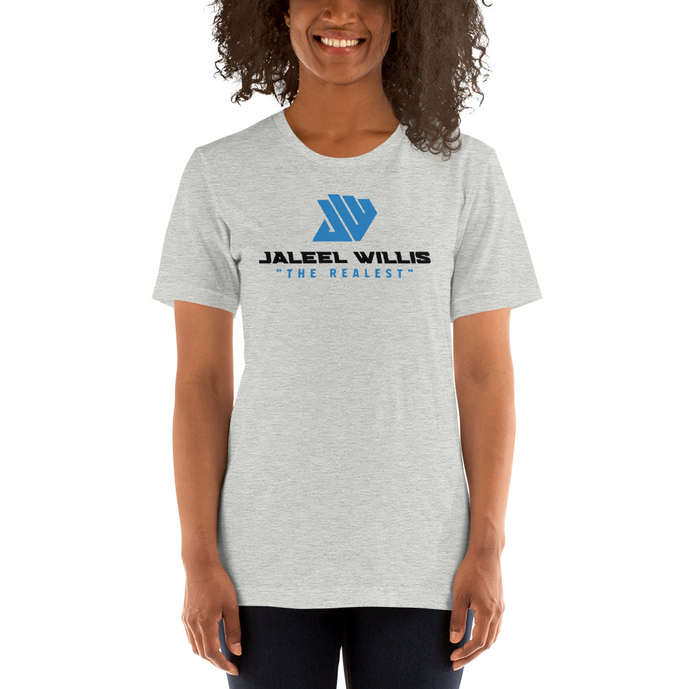 The Realest by Jaleel Willis T-shirt, Blue Logo
