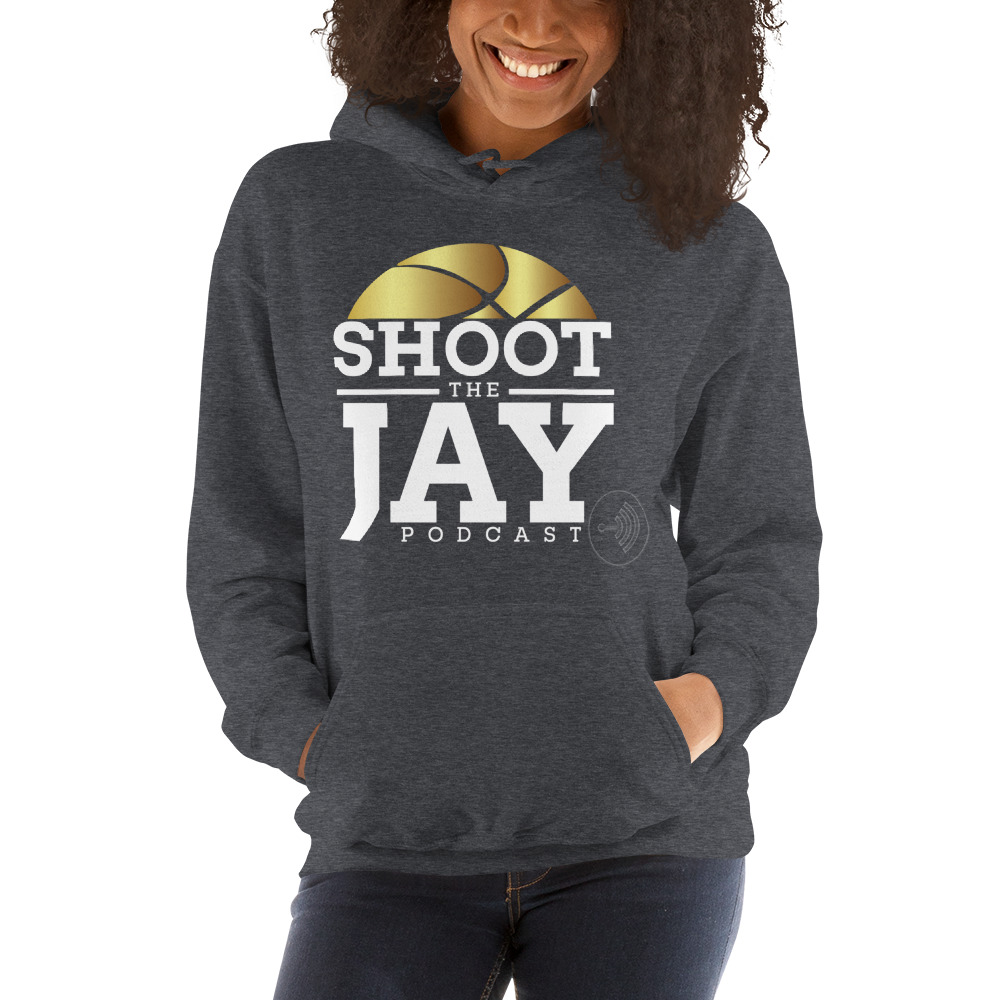 Shoot the Jay Podcast Unisex Hoodie, Light Logo