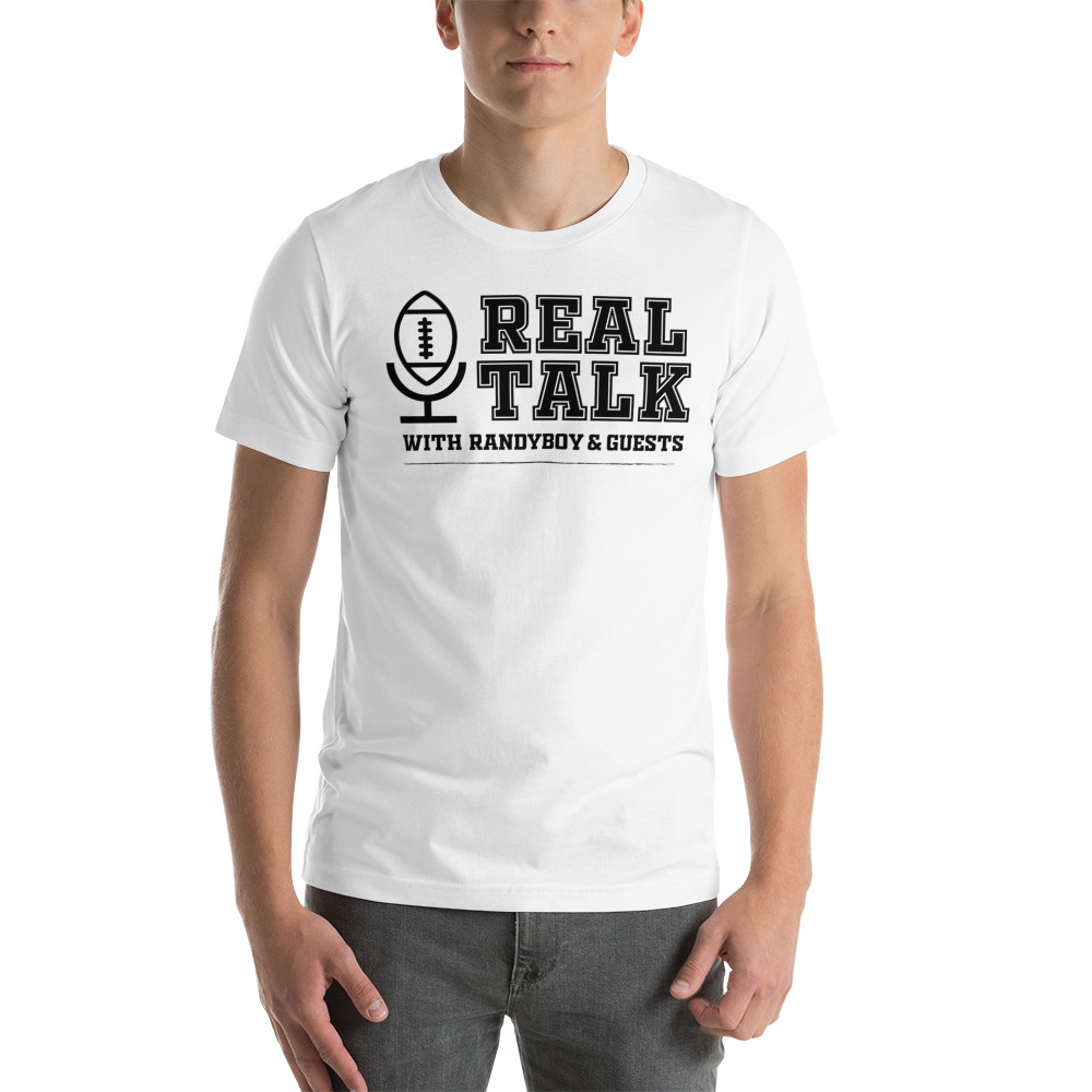 Real Talk with Randyboy & Guests Unisex T-Shirt, Black Logo