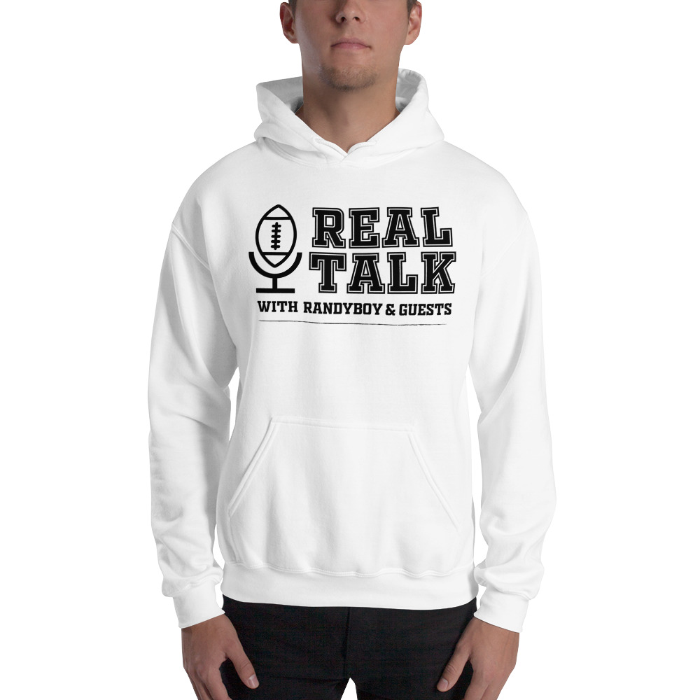 Real Talk with Randyboy & Guests Unisex Hoodie, Black Logo