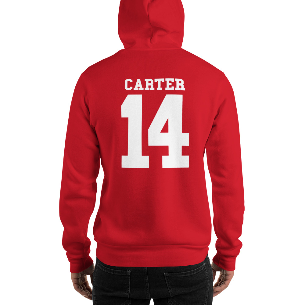 Ja'Had Carter Jersey Unisex Hoodie, White Logo