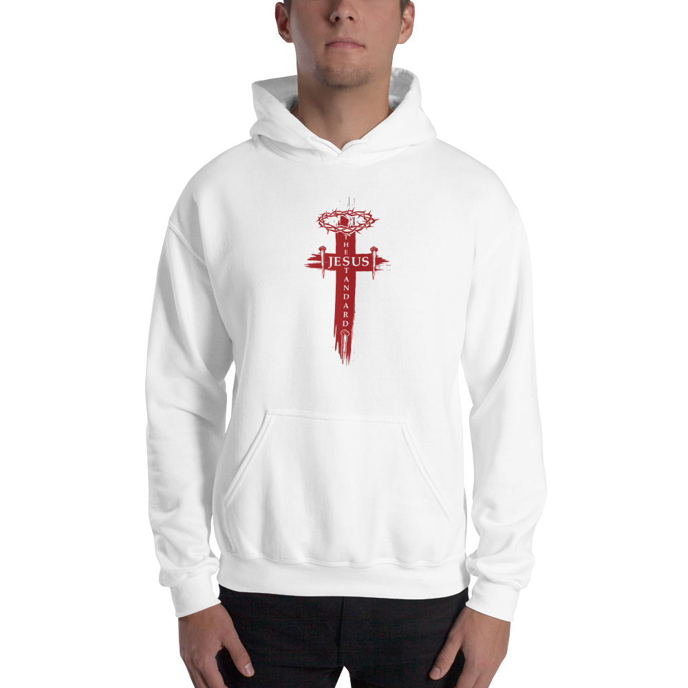 "The Standard" by Woodrow Dantzler III Unisex Hoodie, Red Logo on MILLIONS "The Standard" by Woodrow Dantzler III Unisex Hoodie, Red Logo