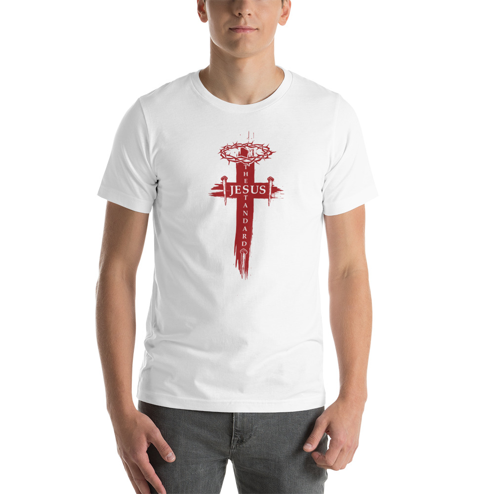 "The Standard" by Woodrow Dantzler III Unisex T-Shirt, Red Logo on MILLIONS "The Standard" by Woodrow Dantzler III Unisex T-Shirt, Red Logo