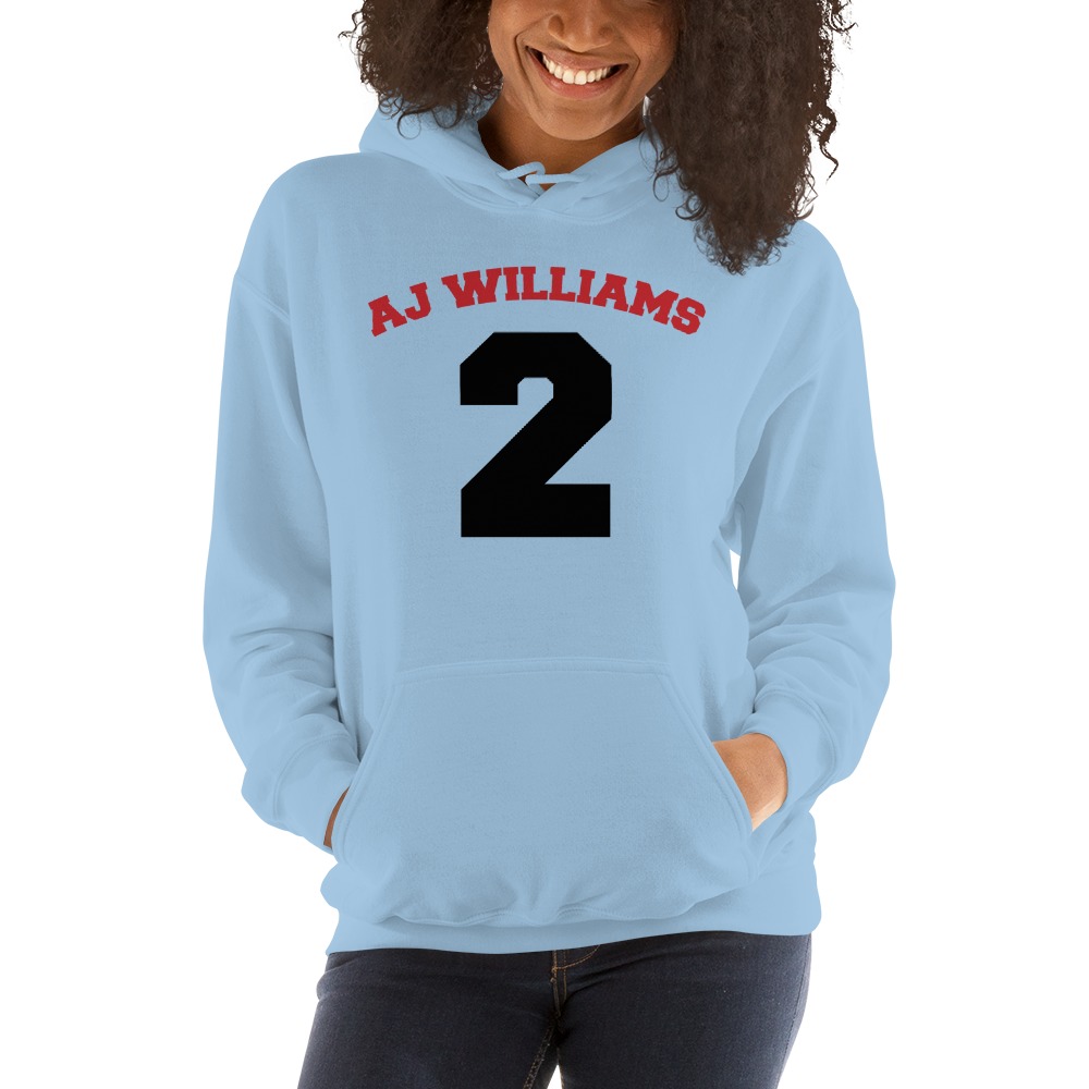 AJ Williams Hoodie , Red and Black Logo