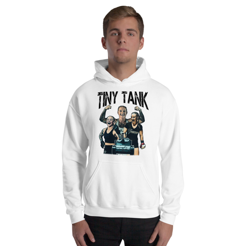Tiny Tank by Chelsea Conner Unisex Hoodie, Dark Logo