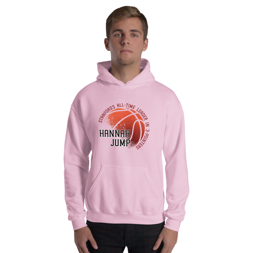 Stanford 3-Point Record Holder Hannah Jump Unisex Hoodie, Dark Logo on MILLIONS Stanford 3-Point Record Holder Hannah Jump Unisex Hoodie, Dark Logo