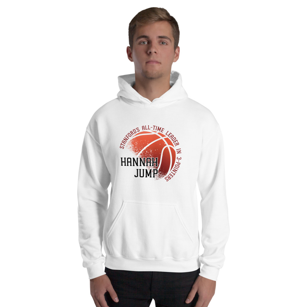 Stanford 3-Point Record Holder Hannah Jump Unisex Hoodie, Dark Logo on MILLIONS Stanford 3-Point Record Holder Hannah Jump Unisex Hoodie, Dark Logo