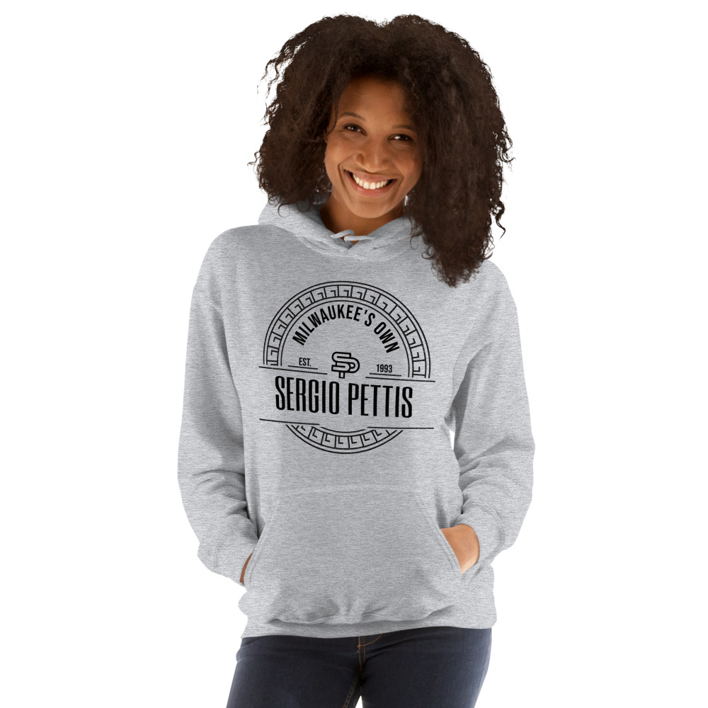 Milwaukee’s Own Sergio Pettis Unisex Hoodie, Black Logo on MILLIONS Milwaukee’s Own Sergio Pettis Unisex Hoodie, Black Logo
