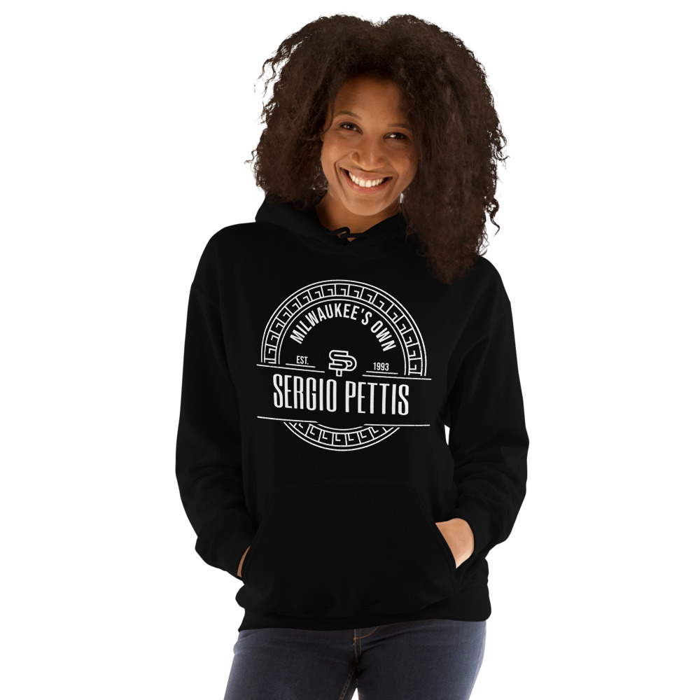 Milwaukee’s Own Sergio Pettis Unisex Hoodie, White Logo on MILLIONS Milwaukee’s Own Sergio Pettis Unisex Hoodie, White Logo