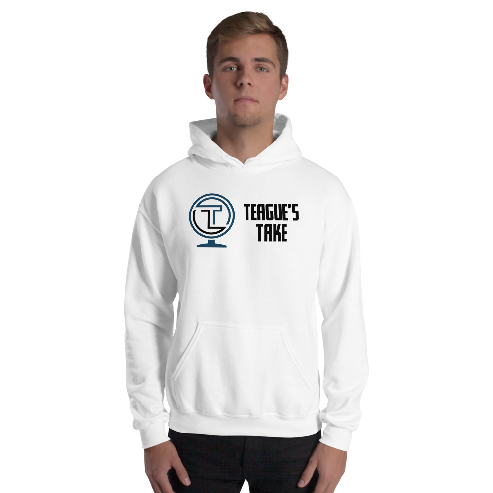 Teague Take Unisex Hoodie, Dark Logo on MILLIONS Teague Take Unisex Hoodie, Dark Logo