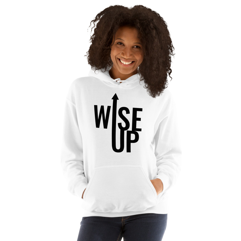  Wise Up by Deatrich Wise Jr Unisex Hoodie, Black Logo