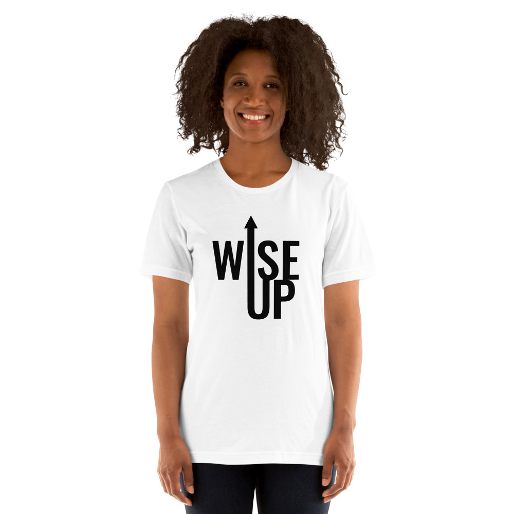 Wise Up by Deatrich Wise Jr T-Shirt, Black Logo