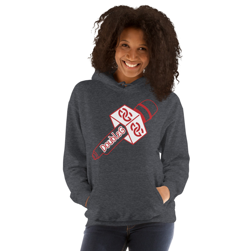 Gabriel Gonzalez Unisex Hoodie, Red Logo on MILLIONS Gabriel Gonzalez Unisex Hoodie, Red Logo