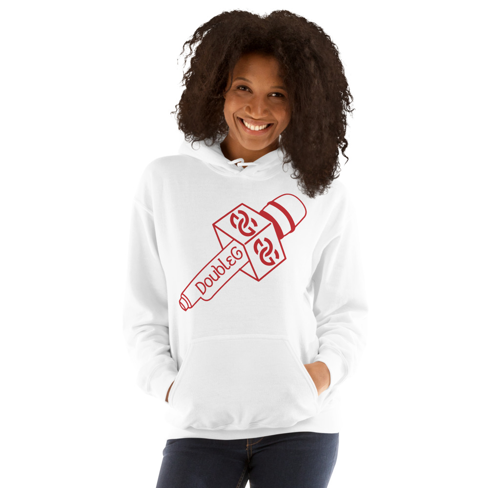 Gabriel Gonzalez Unisex Hoodie, Red Logo on MILLIONS Gabriel Gonzalez Unisex Hoodie, Red Logo