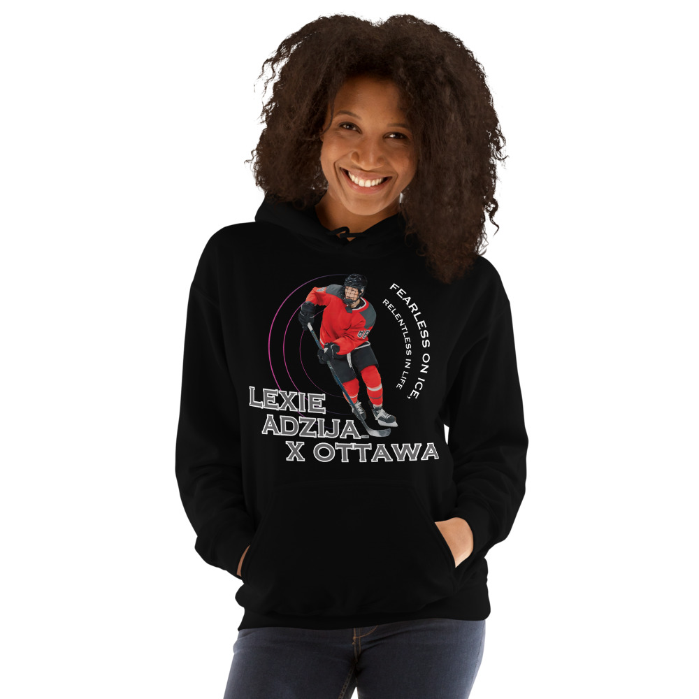  Fearless on Ice Lexie Adzija Unisex Hoodie, Light Logo