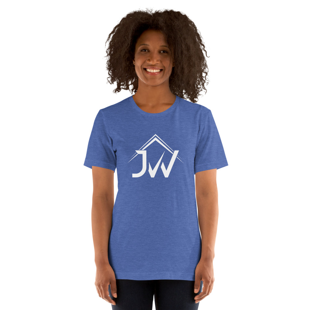 JW Jerique Walker Unisex T-Shirt, White Logo on MILLIONS JW Jerique Walker Unisex T-Shirt, White Logo