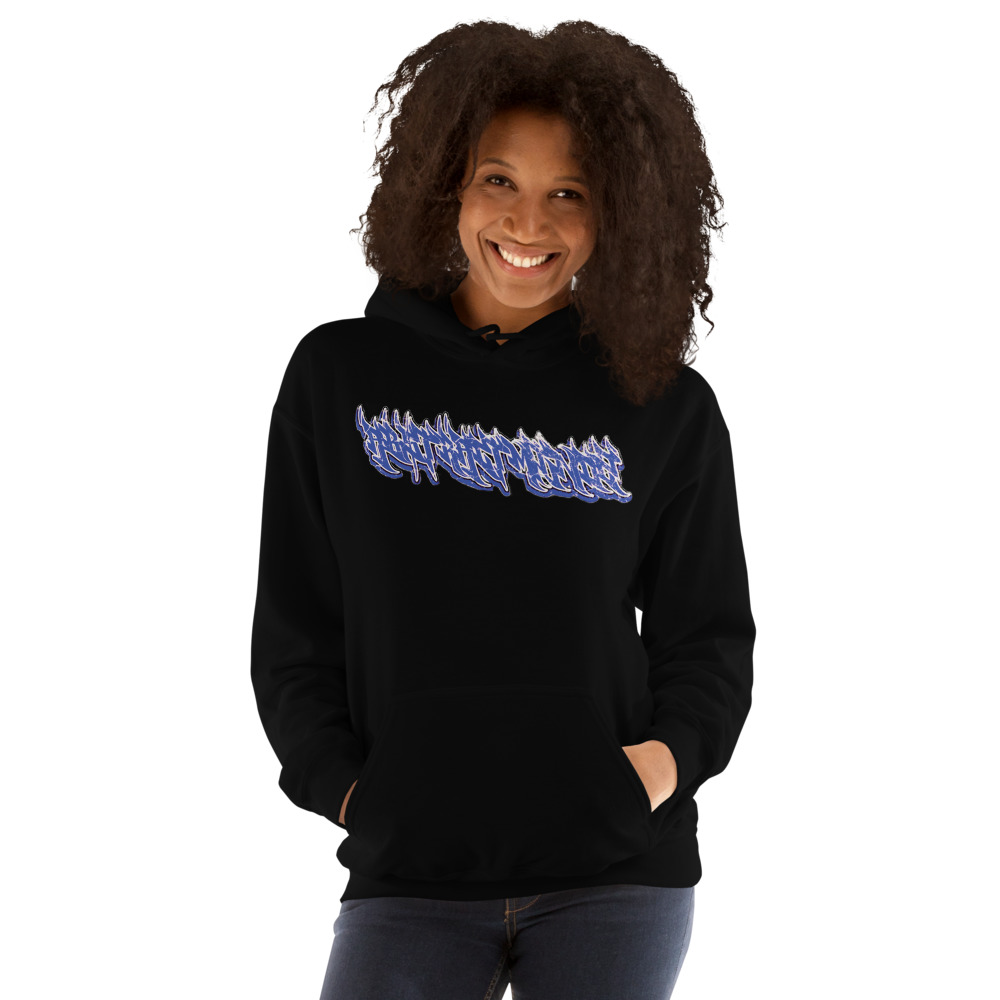 Chayce Bishop Unisex Hoodie, Blue Logo