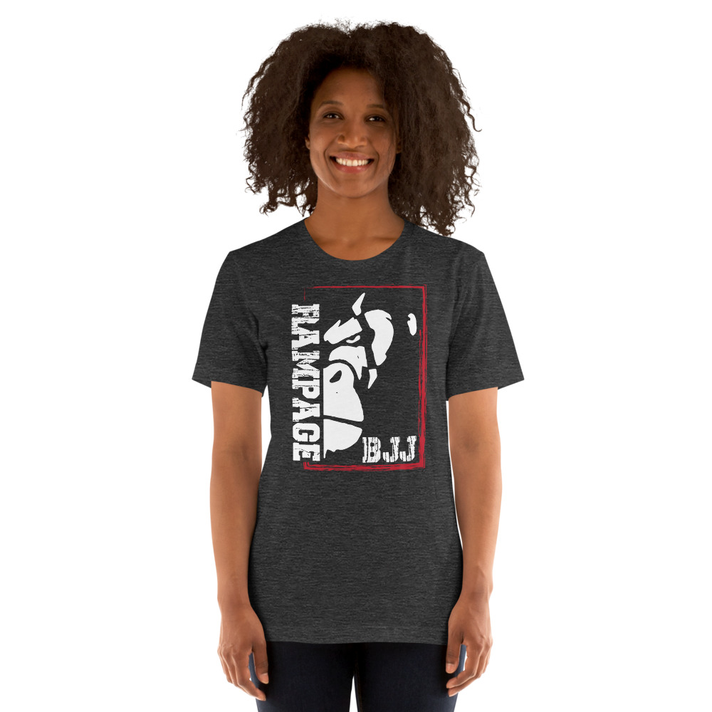 Rampage BJJ by Stephanie Cline Unisex T-Shirt, Light Logo on MILLIONS Rampage BJJ by Stephanie Cline Unisex T-Shirt, Light Logo