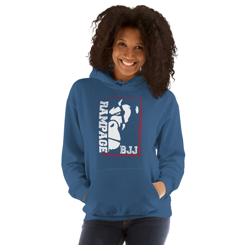 Rampage BJJ by Stephanie Cline Unisex Hoodie, Light Logo on MILLIONS Rampage BJJ by Stephanie Cline Unisex Hoodie, Light Logo