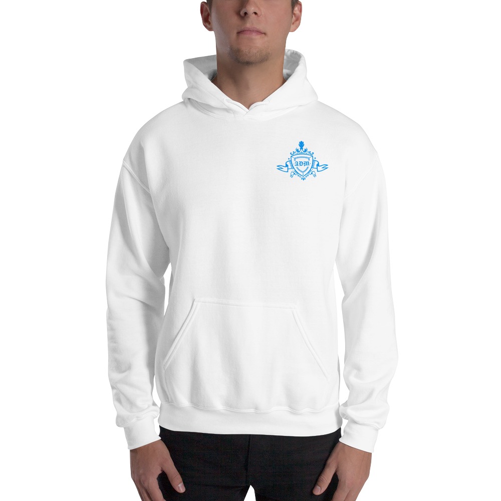 ADM By Alec McAlister, Men's Hoodie, Blue Ribbon Logo Mini