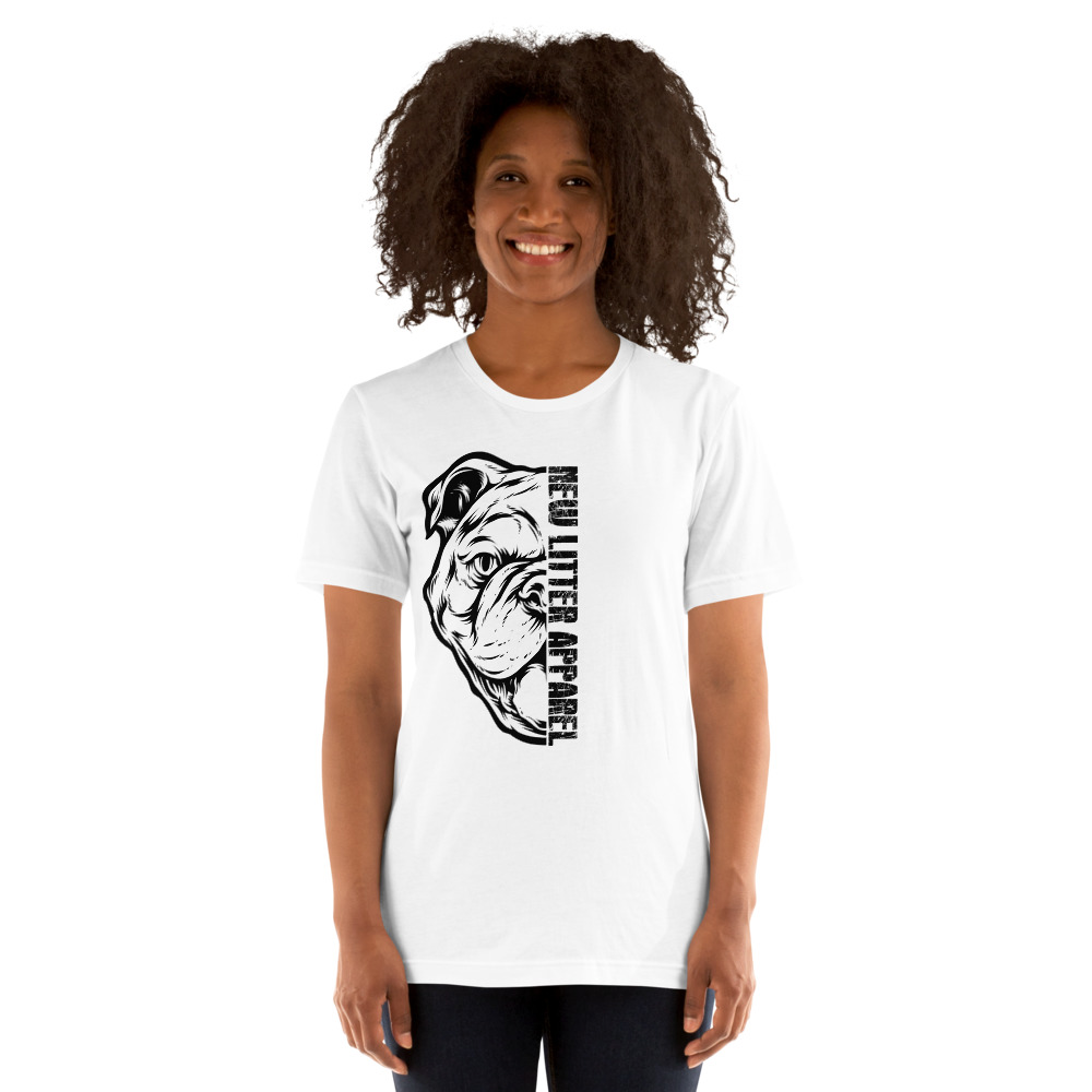 New Litter Apparel Half Bulldog Face T-Shirt