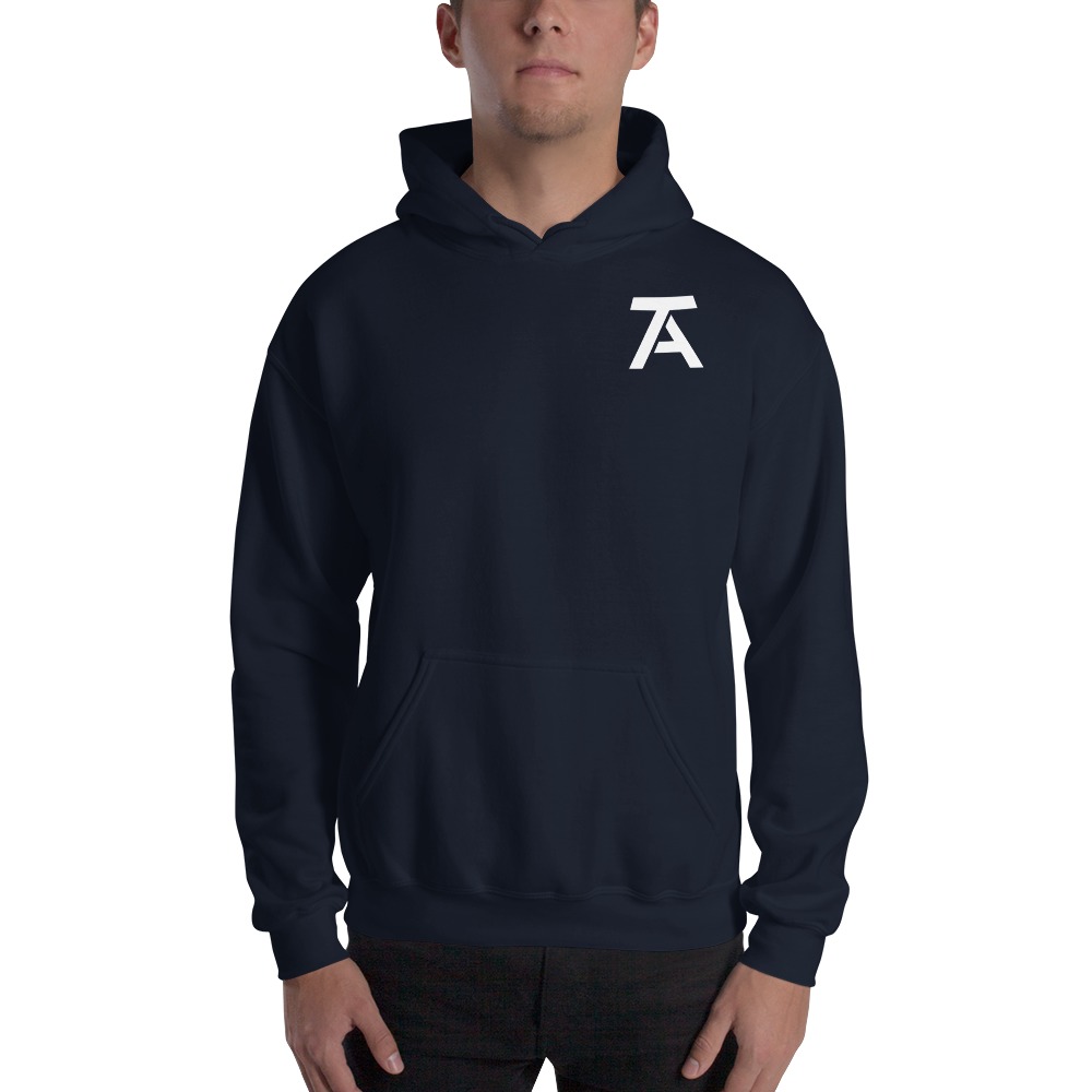 Troy Anderson Jr. Men's Hoodie, White Logo Mini