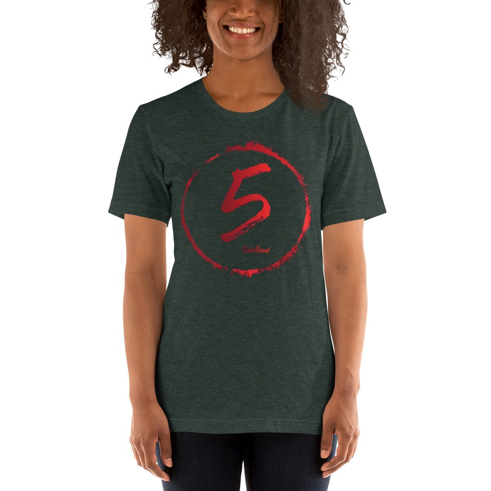   Caleb "5" Grant Women's T-Shirt, Red Logo