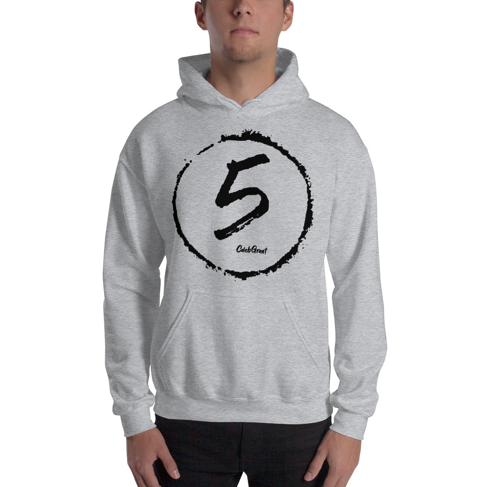 Caleb "5" Grant Hoodie, Black Logo