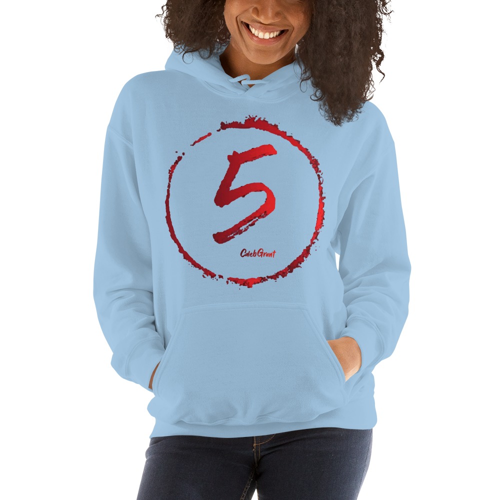 Caleb "5" Grant Hoodie, Red Logo