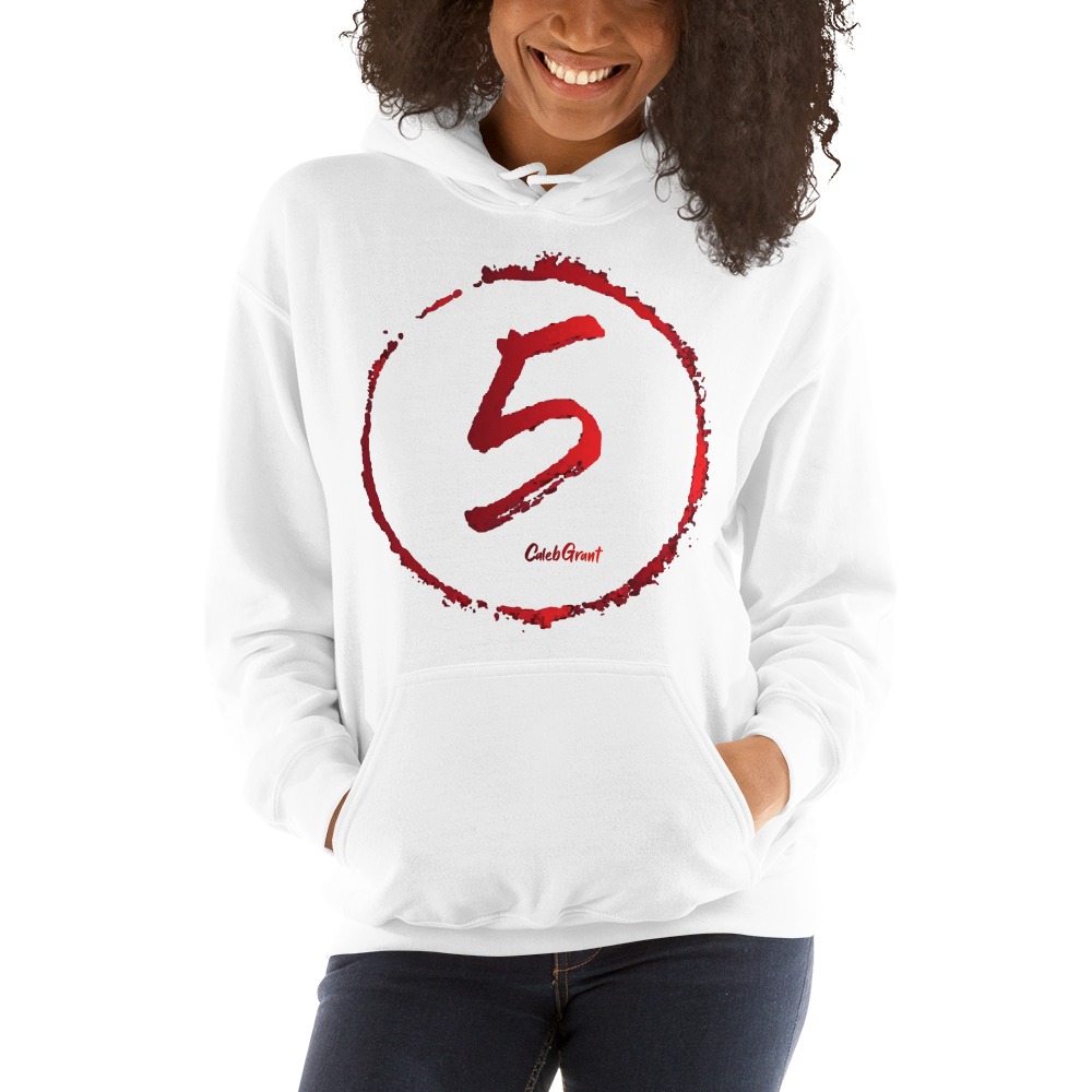 Caleb "5" Grant Hoodie, Red Logo