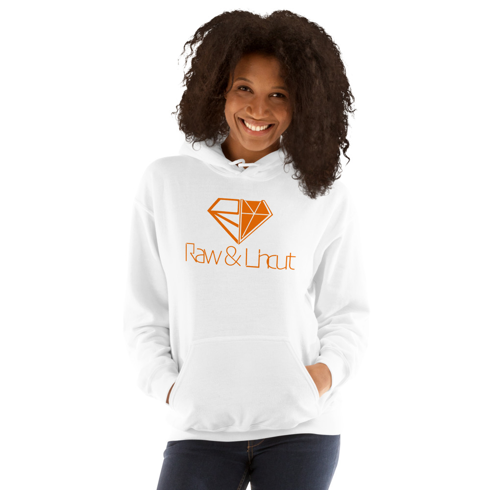 Raw & Uncut Hoodie Orange Logo