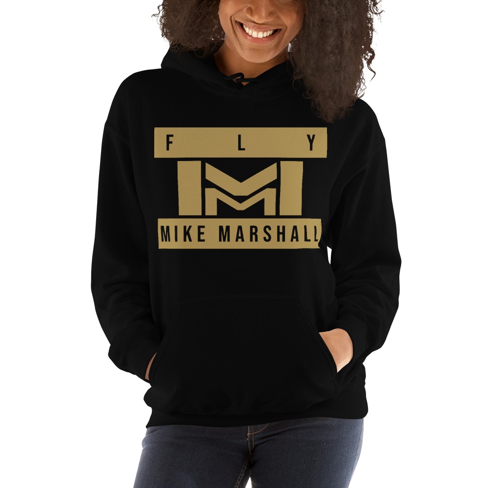 "FLY MIKE" by Mike Marshall Women's Hoodie, Gold Logo