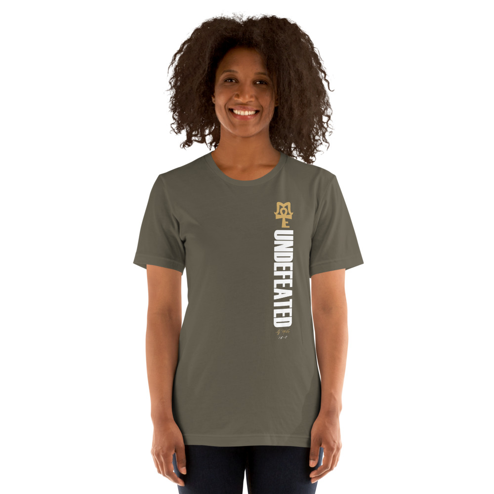 AJ McKee - Undefeated on front, Big Pendant on back - Women's T-Shirt