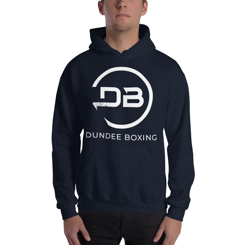 Team Dundee Boxing Hoodie, White Logo