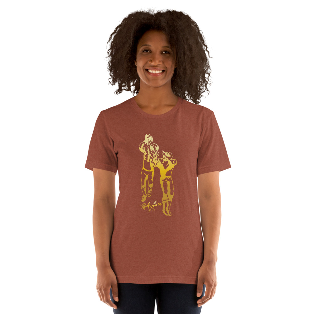 "Interception" by Mike Bass Shirt, Gold Logo