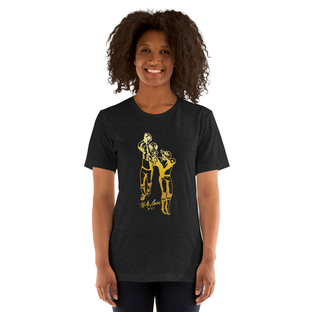 "Interception" by Mike Bass Shirt, Gold Logo