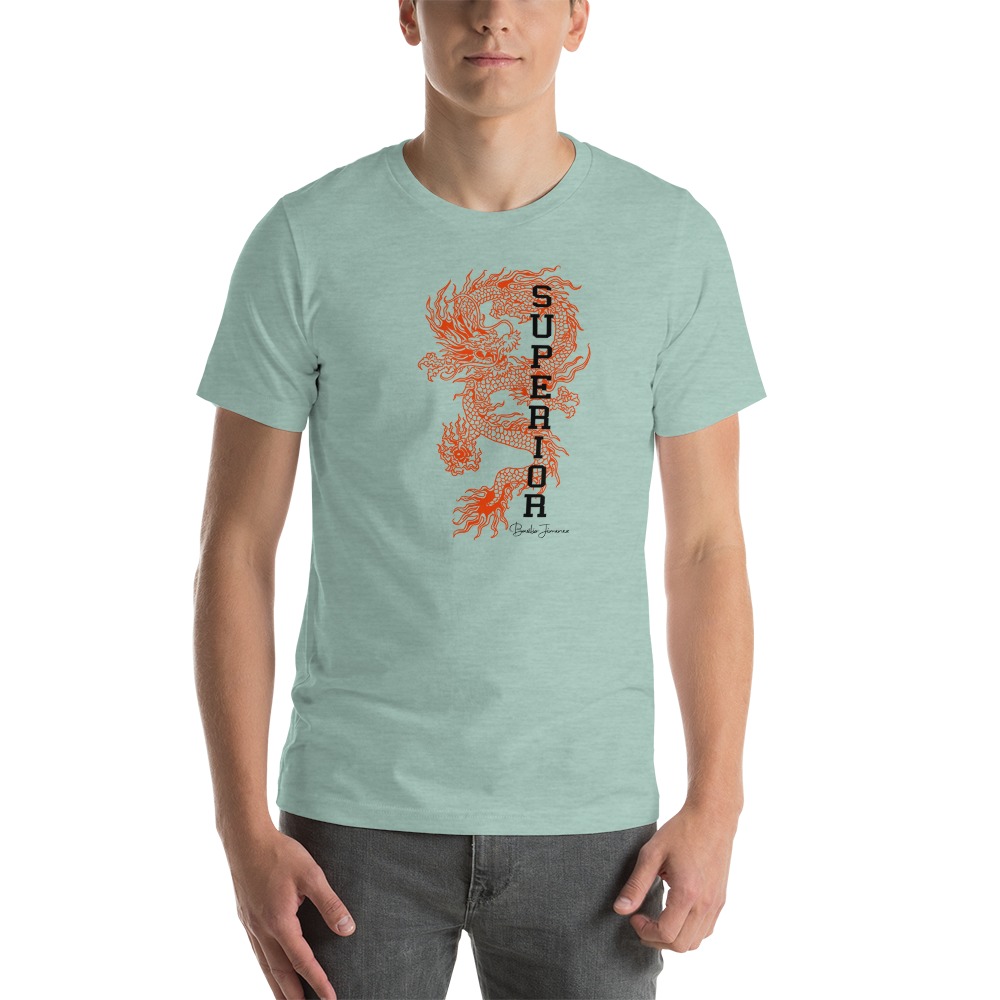 "Superior Dragon" by B.Jiez T-Shirt, White Print