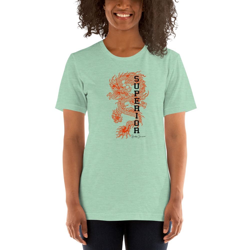 "Superior Dragon" by B.Jiez T-Shirt, White Print