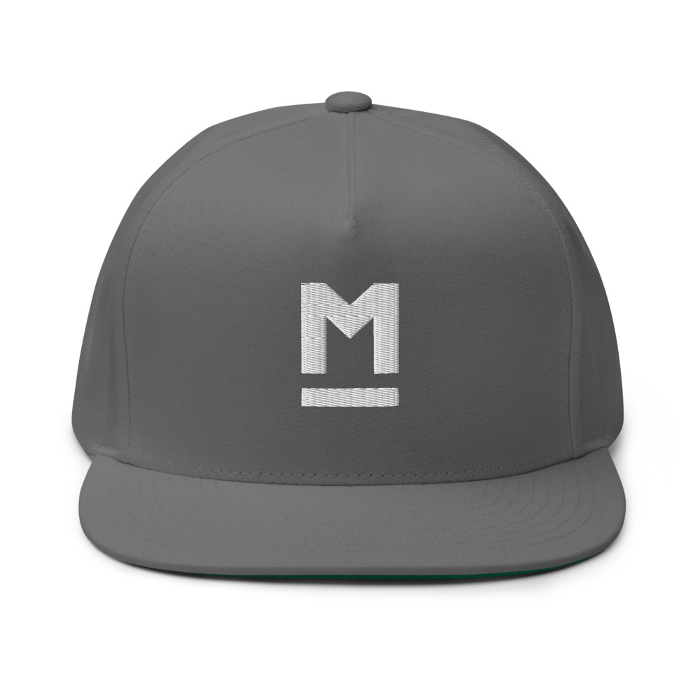 M Logo Hat, White Logo