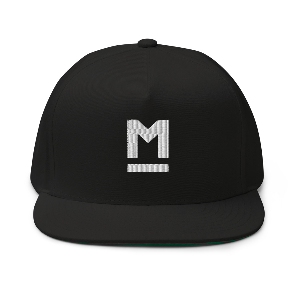 M Logo Hat, White Logo