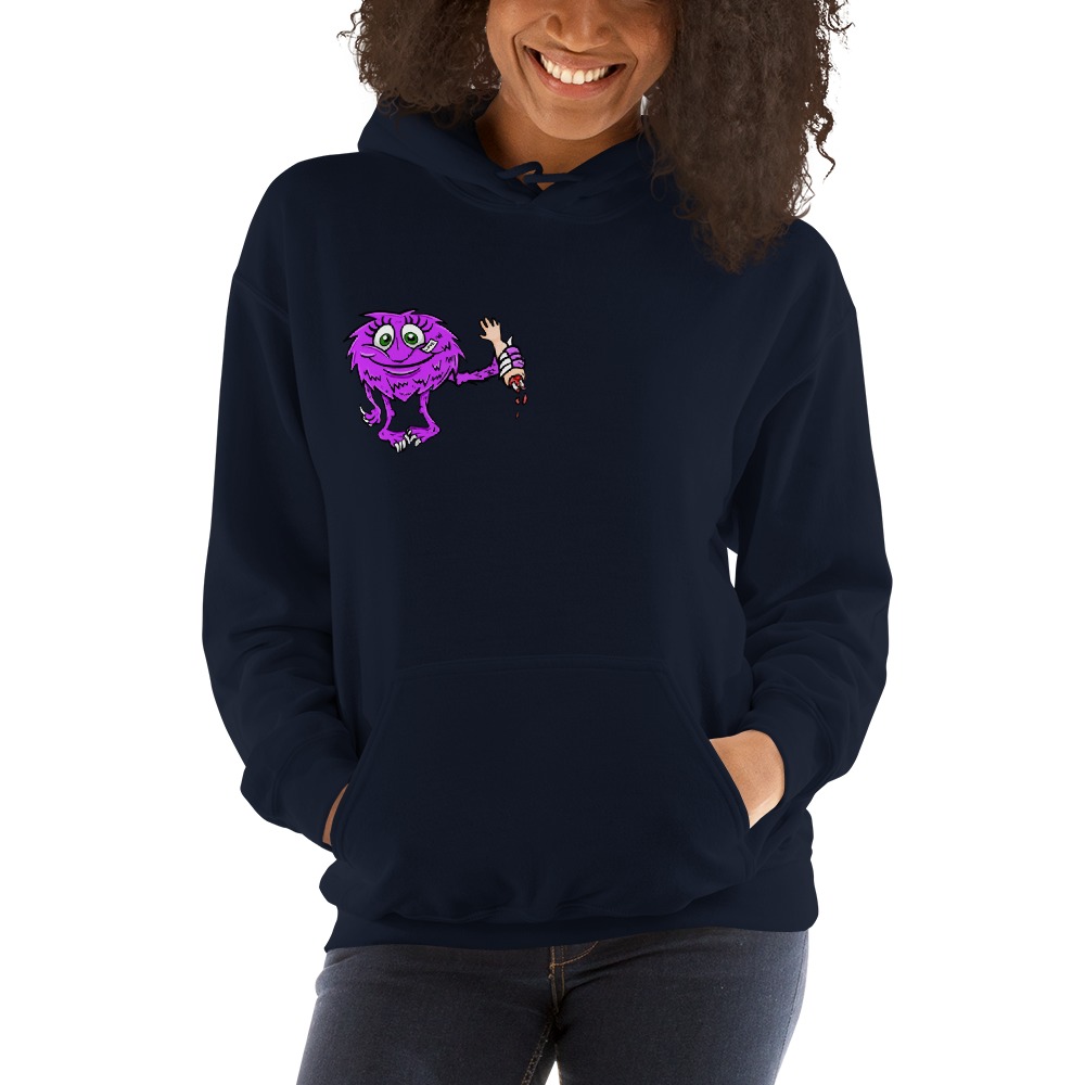 Lil Monster by Vanessa Demopoulos, Women's Hoodie, Mini Logo