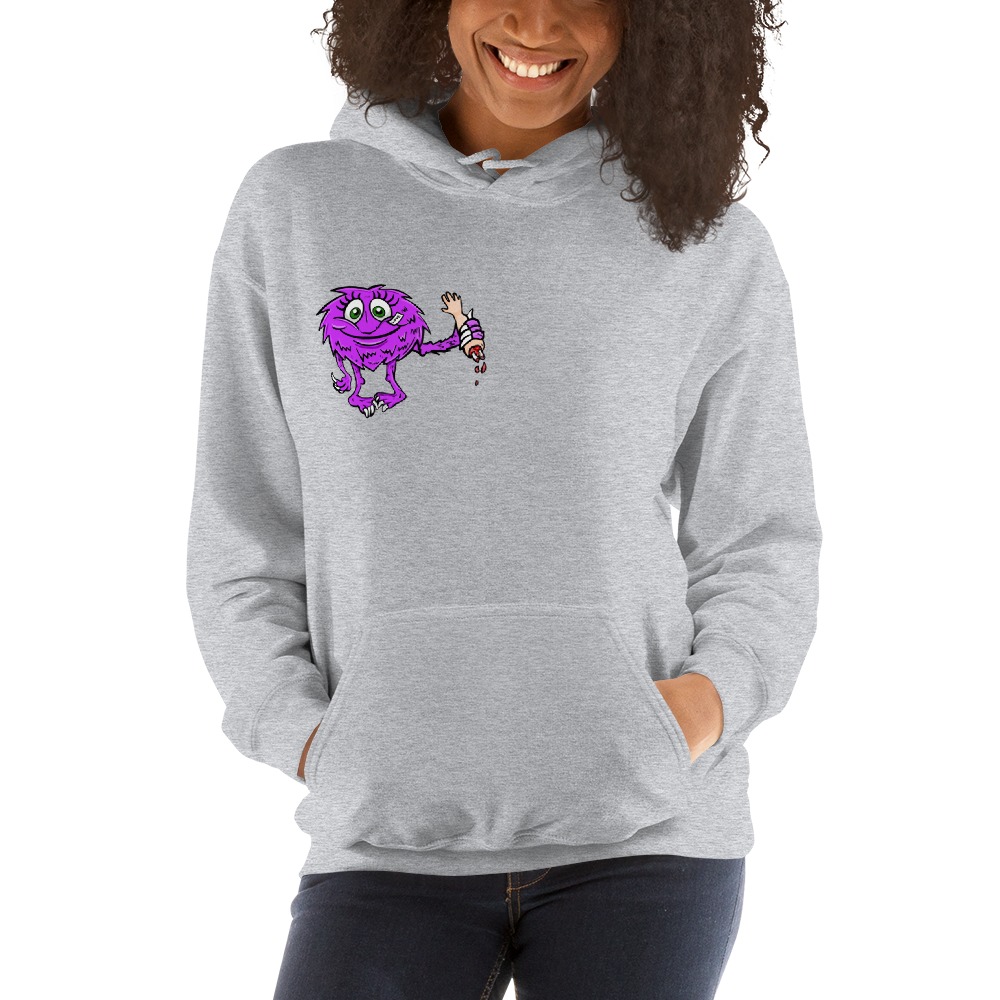 Lil Monster by Vanessa Demopoulos, Women's Hoodie, Mini Logo