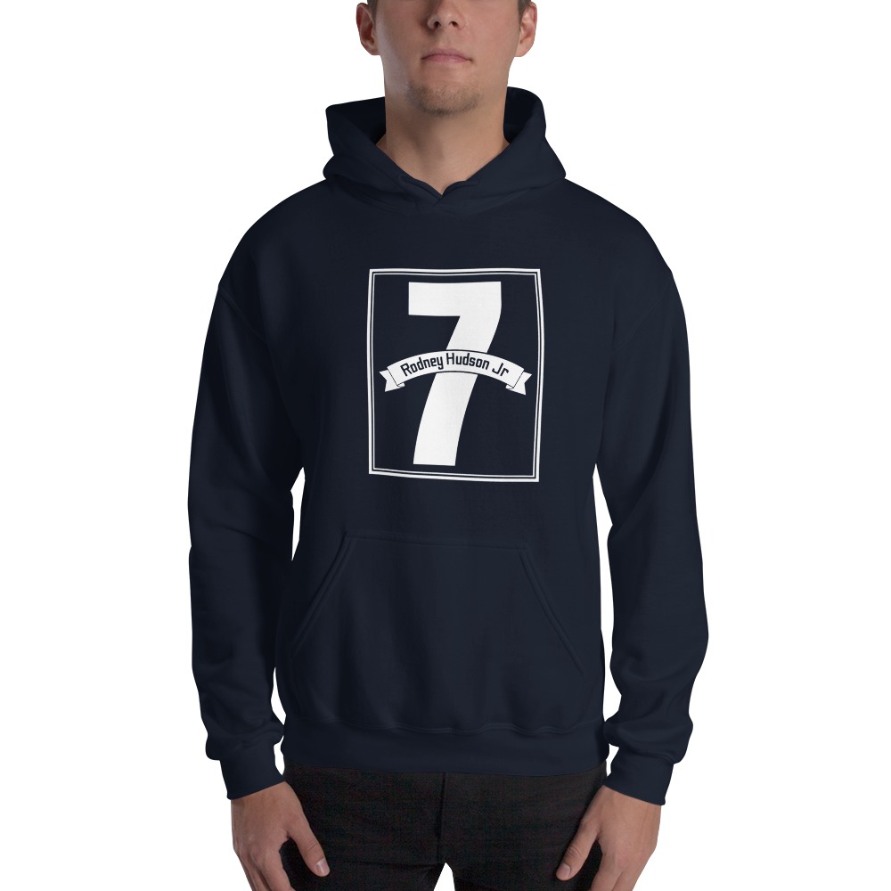 Rodney Hudson V#1 Hoodie, White Logo