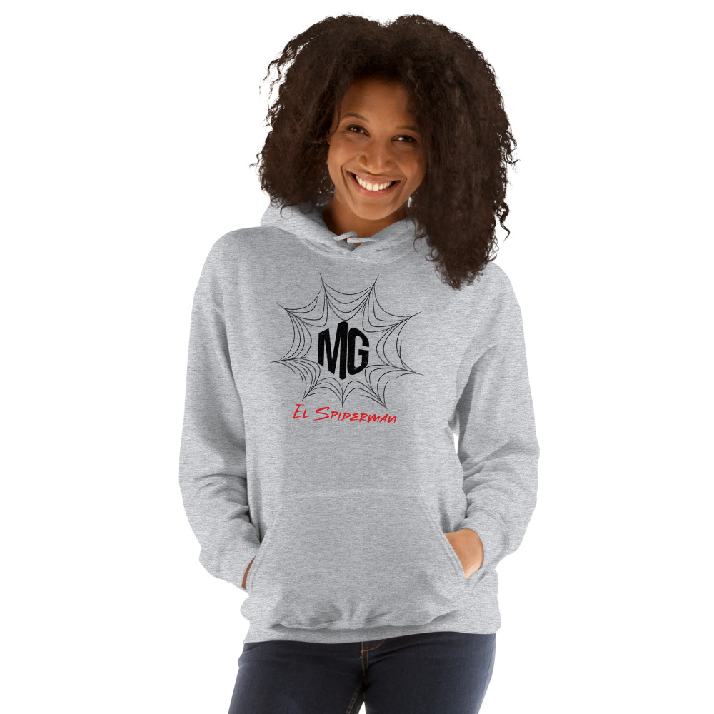 "EL Spiderman" by Michael Gianino Women's Hoodie, Dark Logo