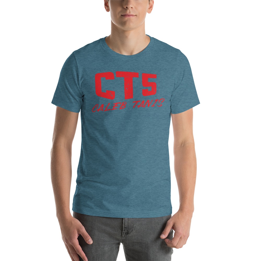 "CT5" by Caleb Tanis T-Shirt, All Red Logo