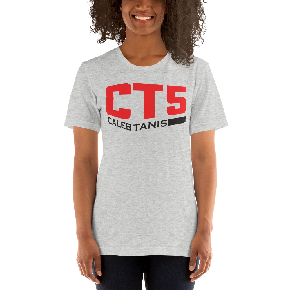 "CT5" by Caleb Tanis T-Shirt, Red & Black Logo