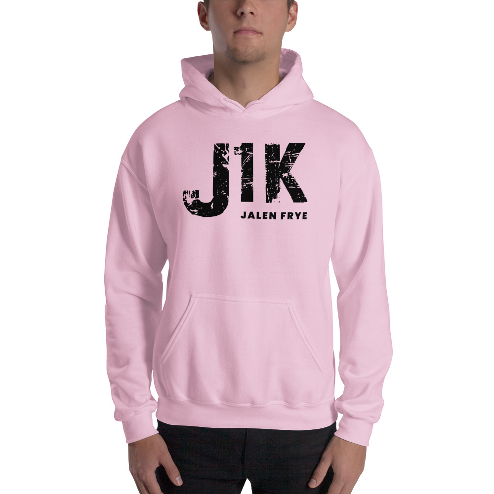 "J1K" V#6 by Jalen Frye Men's Hoodie, Black Logo on MILLIONS "J1K" V#6 by Jalen Frye Men's Hoodie, Black Logo