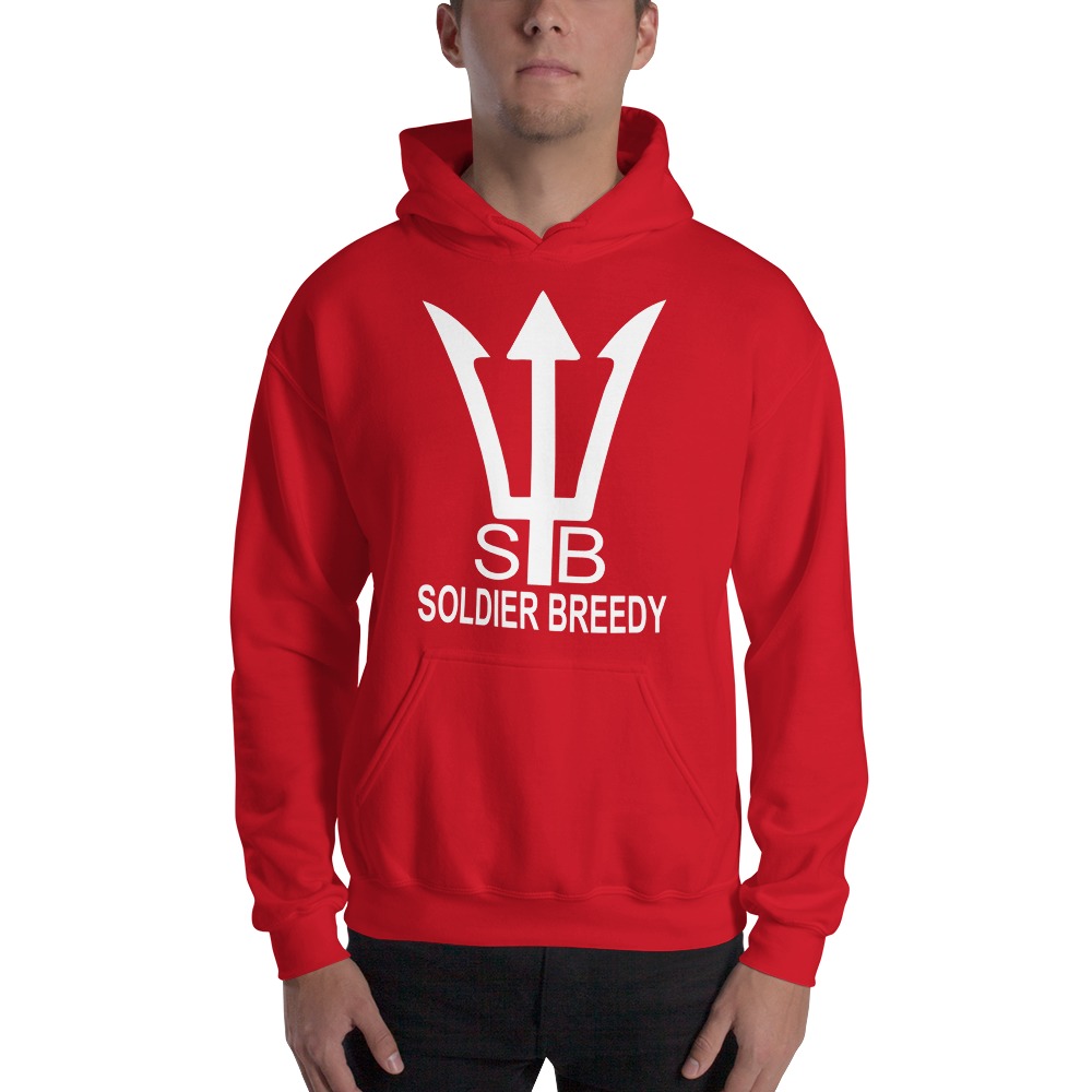 Cobia "Soldier" Breedy Men's Hoodie, White Logo