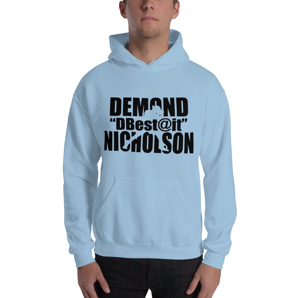 "DBest@It" by Demond Nicholson, Hoodie Black Logo on MILLIONS "DBest@It" by Demond Nicholson, Hoodie Black Logo